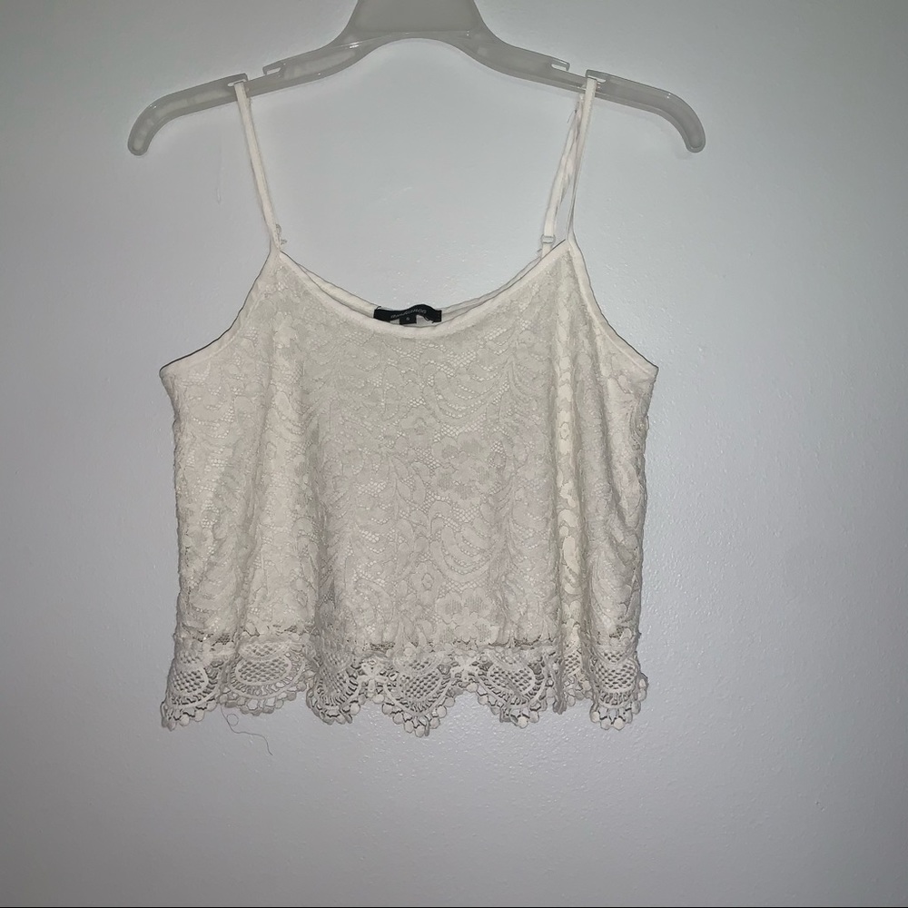 White lace tank top